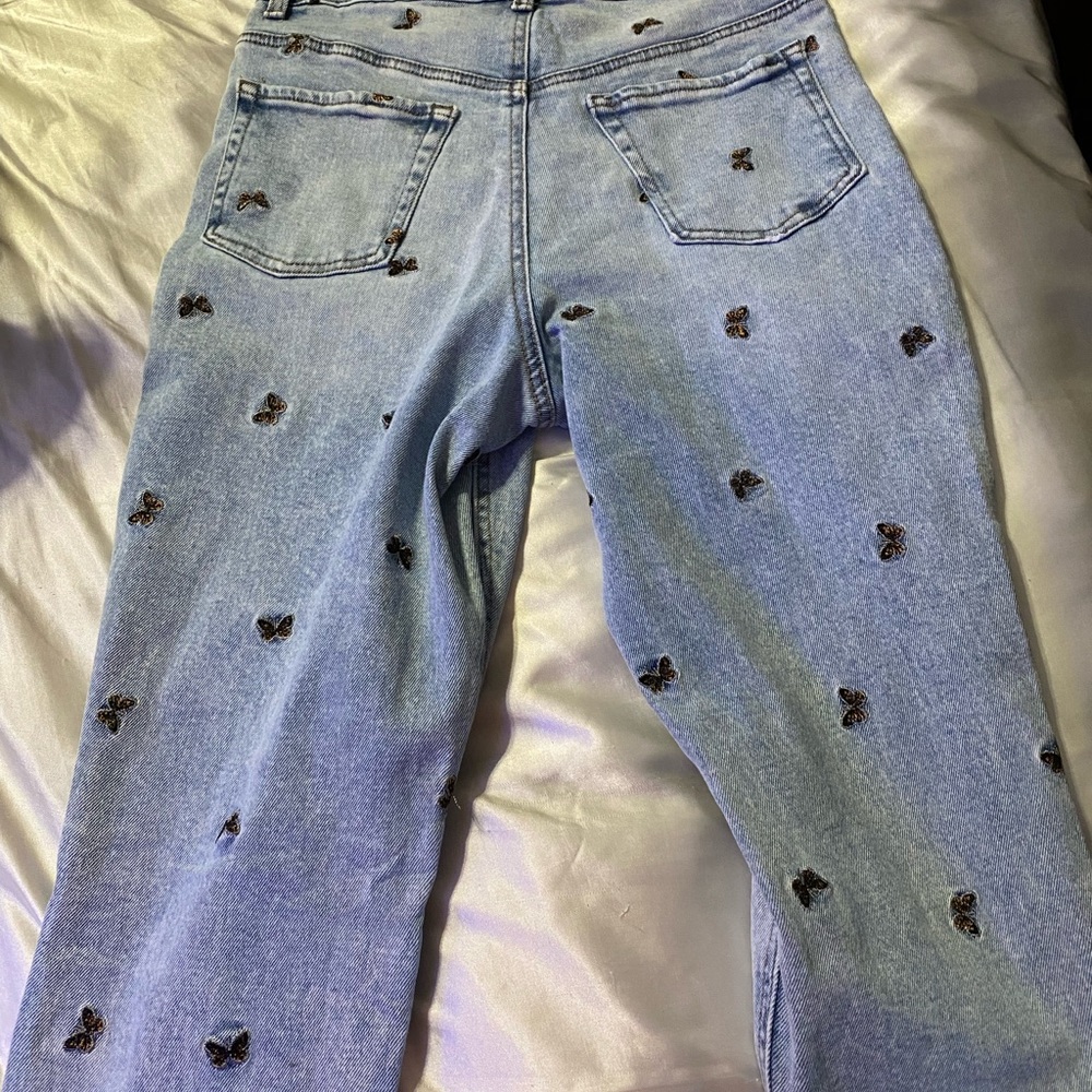 Material Girl ripped butterfly jeans